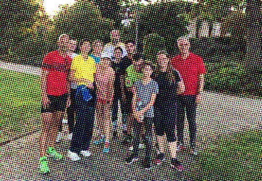 Lauftreff im Internat mit "Profis"
